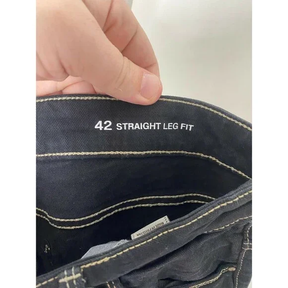 Zara Z1975 Zara Z1975 Women’s Straight Leg Black Twill Denim Five Pocket size 10 - Picture 6 of 10